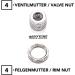 Buy Flash Valve Bicycle Valve Adapter Set - 4x Dunlop Replacement Valves Caps & Air Pump Attachment - Universal DV AV Schrader Accessories for Seamless International Shipping - Buy Online on GoSupps.com