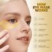 Brightening Eye Masks with Caffeine & Hydrolyzed Collagen - Hydrating Under Eye Patches for Dark Circles & Puffiness - Gold Collagen - Buy Online on GoSupps.com