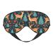 Christmas Tree Elk Print Unisex Sleep Eye Mask Soft Comfort Eye Shade Cover for Travel/Yoga/Shift Work Black