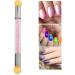 Professional Double-Ended DIY Gradient Pen Crystal Acrylic Handle Shading Pen Nail Art Tools with 4 Sponge Replacement - Buy Online on GoSupps.com