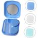 Partykindom Portable Contact Lens Case Set - 9 Containers with Mirror & Care Solution - Ideal for Travel & Cosmetics - Buy Online on GoSupps.com