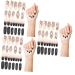 minkissy 3 Sets Halloween Fake Nails 4th of July Nails Press on Nail Decoration Nail Art Decoration Fake Nails French DIY Manicure Supply Artificial Nail Manicure False Nail Ghost Decor Abs