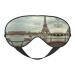 Eiffel Tower Bike Print Unisex Sleeping Eye Mask Soft Comfortable Light-Blocking Eye Mask Black