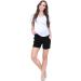 Mija Maternity Shorts Pants Trousers 3XL Black | Over Bump Panel | Comfortable Fit - Buy Online on GoSupps.com