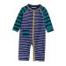 BONVERANO Baby Boys Swimsuit Toddler Bathing Suit Full-Length Zipper One Piece Swimwear with UPF 50+ Sun Protection 12-18 Months Stripe 2