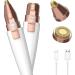 BF5 Eyebrow Razor Facial Hair Removal for Women 2 in 1 Eyebrow Trimmer Painless Nose Hair Trimmer Rechargeable Remover with Built-in Led Light for Nose Lips Face and Body White
