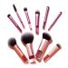 10 Piece Mini Makeup Brush Set - Portable Travel Cosmetic Brush Set with Fiber Bristles Lightweight and Portable for Practical Makeup Tools