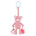 Apricot Lamb Baby Stroller or Car Seat Activity and Teething Toy  Features Plush Pig Character  Gentle Rattle Sound & Soft Teether  8.5 Inches