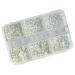 1Box Mixed Nails Art Decorations 3D Beads Nail Easy Installation And Removal Add Charm To Your Nail Nail Supplies White