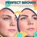 Grey Black Eyebrow Stamp Shaping Kit - Waterproof One Step Brow Stamp Stencil Set with 6 Reusable Stencils - Buy Online on GoSupps.com
