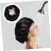 FOMIYES Adjustable Buckle Curly Hair Shower Cap for Women - Black 29x22cm - Buy Online on GoSupps.com