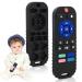 Bite ring baby toys 0-6 months young girl personalized gift silicone remote control to dental aid baby bathing toys from 3 6 8 12 months newborn infant autistic children (black) remote control black