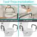 Vive Raised Toilet Seat Riser with Handles - Elderly & Handicap Grab Bar for Seniors - Easy Clean, Options for Elongated & Standard Bowls - Medical Hip Replacement Surgery Aid - Buy Online on GoSupps.com