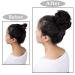 Silk-Co Hair Part with Rubber Band | Wavy Soft Bun & Thickening Hair Extensions | Dark Brown Messy Bun Updo - 25g - Buy Online on GoSupps.com