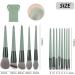 13 Makeup Brushes 1 Velvet Bag Professional Makeup Brush Set High-Grade Synthetic Bristles Soft-Bristled Beauty Tools for Makeup and Beauty (Green) - Buy Online on GoSupps.com