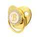 Curved Silicone Pacifier with Glittering Gold & Clip for Babies (Letter B) - 6 to 18 Months - Buy Online on GoSupps.com