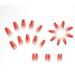 Justotry 24 Pcs Gradient Red French Press on Nails - Long Ballerina Stick on Nails for Women | Acrylic Coffin False Nails with Glue - Nail Art Essential - Buy Online on GoSupps.com