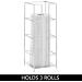 mDesign Chrome Toilet Paper Reserve Stand - 3-Jumbo Roll Storage Canister for Bathroom - Free-Standing Holder for Under Sink, Vanity, Cabinet - Citi Collection - Buy Online on GoSupps.com