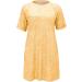 Bijerou Summer Dresses for Women 2024 | Solid Crewneck Short Sleeve T-Shirt Dress | Loose Beach Vacation Mini Dress in Checkered Yellow - Shop Now! - Buy Online on GoSupps.com