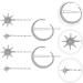 Uonlytech 2 Sets Hair Clip Set Moon Star Hair Pin Decorative Bobby Pin Moon and Star Bobby Star Barrettes Rhinestone Moon Barrettes Rhinestone Hair Accessories Hair Fork Metal Alloy Woman - Buy Online on GoSupps.com
