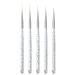 Sularpek Nail Art Brushes 5 pcs Detail Nail Brushes Nail Art Liner Brushes Nail Art Design Painting Brush for DIY & Professional Use Detailer Brush Dotting Tool White