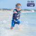 Boglia Toddler Swim Vest Floaties - Adjustable Safety Strap, Ages 1-9, 18-75 lbs - Deep Blue Stripes | Learn to Swim Kids - Buy Online on GoSupps.com