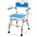 Folding Bathroom Chair Shower Chairs with Arms and Backrest Non-Slip Height Adjustable Shower Stool for Elderly Disabled Pregnant Women and Adults(B) - Buy Online on GoSupps.com