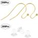 200 PCS 14K Gold Plated Hypoallergenic Earring Hooks for Jewelry Making with Earring Backs - Buy Online on GoSupps.com