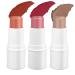 3 Colors Multi Stick Makeup 3 in 1 Versatile Lip and Cheek Tint Highlighter Stick Waterproof Long Lasting Cream Contour Stick Bronzer Stick Face Makeup Stick for Cheeks Eyes Lips Cruelty-Free(Color Set B)