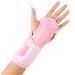 Night Sleep Wrist Brace for carpal tunnel  Adjustable Wrist Pain support for Men and Women- Fits Left & Right Hand - Wrist Sleep Support Stabilizer with Aluminum Splint for Injuries Sprain (Pink)