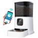 ZOKALEY Automatic Cat Feeders,2.4G WiFi Enabled Programmable Pet Feeder with Stainless Steel Bowl for Dog and Cat,Timed Pet Food Dispenser With Portion Control,APP Remote Control &10s Voice Recorder for Small & Medium Pets B-White