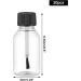 Benecreat 20 Pack 30ml Refillable Nail Polish Bottles - Plastic with Soft Brush Cap for Nail Art & Crafts | International Shipping Available - Buy Online on GoSupps.com