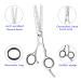 ESSOY Professional 6.7-Inch Thinning Shears Stainless Steel Haircut Scissors for Home Salon Barber - Hairdressing Scissor for Women Men Kids - Buy Online on GoSupps.com