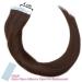 Elailite Real Hair Extensions Tape - Invisible Tape in 20PCs Remy Human Hair 35cm 40g #04 Mittel Braun - Premium Quality - Buy Online on GoSupps.com