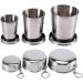 Stainless Steel Camping Mug Folding Cup Portable Outdoor Travel Collapsible Cup - Large Size (250ml) with Keychain - Pack of 1 - Buy Online on GoSupps.com