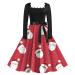 Hanxiulin women Christmas dress sexy party dress dress mini sweater hooded sweater fashion dress women Christmas top long -sleeved shirt hooded sweater Christmas dresses elegant mini dress watermelon red xxl