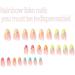 24pcs Almond Press on French False Nails Set with Glue - Multicolor Full Cover Acrylic Fake Nails for Women and Girls Nail Art - Buy Online on GoSupps.com