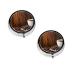 (Coffee Cup and Coffee Beans) Round Pill Box 3 Compartment Pill Box Mini Decorative Pocket Purse Portable Travel Medicine Tablet Vitamin Holder Organizer Pill Case