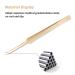 Lash Extension Tweezers: Fiber Tip, Professional Artist Tech Kit for Volume Eyelash Extensions - Golden Fine Tweezers - Buy Online on GoSupps.com