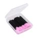 100 Pcs Disposable Eyelash Mascara Brushes with Case Cozylkx Wands Applicator Makeup Brush Makeup Kits Black & Pink 100 Pcs Black Pink