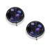 (Purple Flower) Round Pill Box 3 Compartment Pill Box Mini Decorative Pocket Purse Portable Travel Medicine Tablet Vitamin Holder Organizer Pill Case