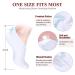10 Pairs Moisturizing Spa Socks for Dry Feet | Cotton Moisture Enhancing Socks | Overnight Cosmetic Moisturizing Socks for Women and Men | White (Blue Dots Pattern) - Buy Online on GoSupps.com