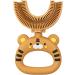U-Shaped Toothbrush for Kids - Cartoon Tiger Design | Soft Silicone 360 Manual Toothbrush | Gentle Mouth Cleaning - Yellow (1 Pack) - Buy Online on GoSupps.com