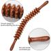 Premium Wood Massage Tab Roller for Cellulite & Lymph Drainage - Manual Therapy Tool for Deep Muscle Relief - Coffee Color 12 Rounds - Buy Online on GoSupps.com