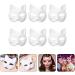 Magiclulu 6-Piece White Cat Masks | Therian Pappmache Art Masks | Animal Half Face Crafts | DIY Party Accessories for Mardi Gras & Halloween - Buy Online on GoSupps.com