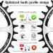 YBEKI Bicycle Chainring 32T 34T 36T Oval Chainwheel Offset 3mm Narrow Wide MTB GXP Sprockets - Black - Buy Online on GoSupps.com