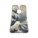 Japanese wawe art Print Beard Bib Apron Non-Stick Beard Men's Hair Catcher for Shaving Gifts for Men. One Size Black2