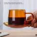 Tasse Caf Transparente Tasses Caf en Verre Transparent de 250 ML Tasse Th et Lait avec Poign e Verres Boire en Borosilicate pour Caf la Maison(Ambre) - Buy Online on GoSupps.com