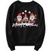 Women's Christmas Snowman and Penguin Print Sweatshirt - Black XXL | Cozy O-Neck Raglan Top for Winter | Cute and Comfy Xmas Jumper - Buy Online on GoSupps.com