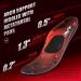 Valsole Orthopedic Insoles for Flat Feet & Plantar Fasciitis - Soft Shoe Inserts for Men & Women - 48-49 EU (31cm) - Red - Buy Online on GoSupps.com